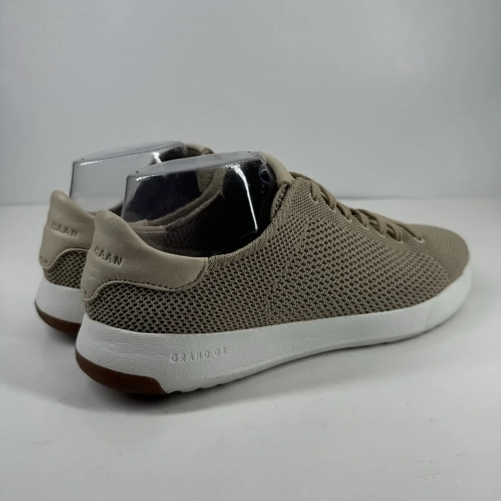 Cole Haan GrandPrø Tennis Stitchlite Men's US 9M Beige Knit Sneakers C26629
